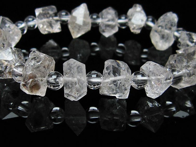 オイルインクォーツ （石油入り 水晶） ブレスレット パキスタン産 [T99-5188] 3枚目