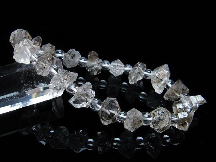 オイルインクォーツ （石油入り 水晶） ブレスレット パキスタン産 [T99-5628] 3枚目