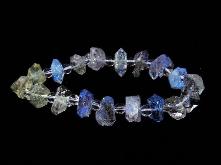 オイルインクォーツ （石油入り 水晶） ブレスレット パキスタン産