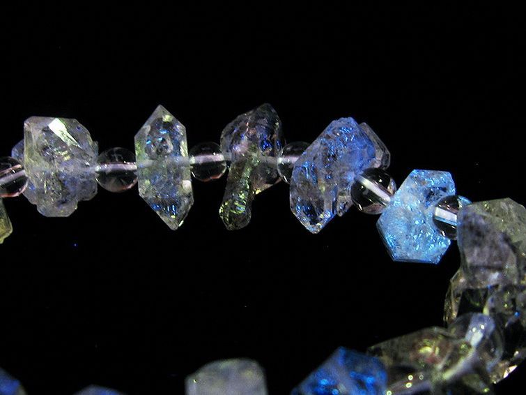 オイルインクォーツ （石油入り 水晶） ブレスレット パキスタン産 [T99-5629] 2枚目