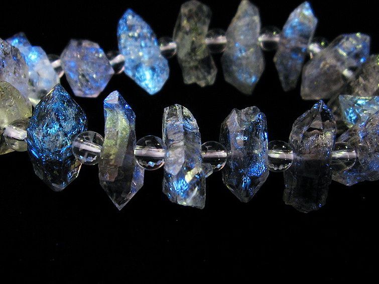 オイルインクォーツ （石油入り 水晶） ブレスレット パキスタン産 [T99-5632] 2枚目