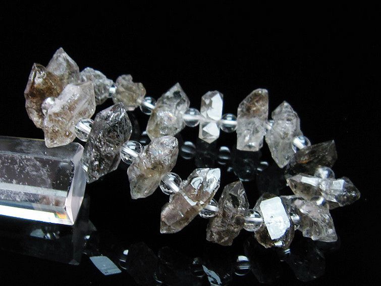 オイルインクォーツ （石油入り 水晶） ブレスレット パキスタン産 [T99-5632] 3枚目