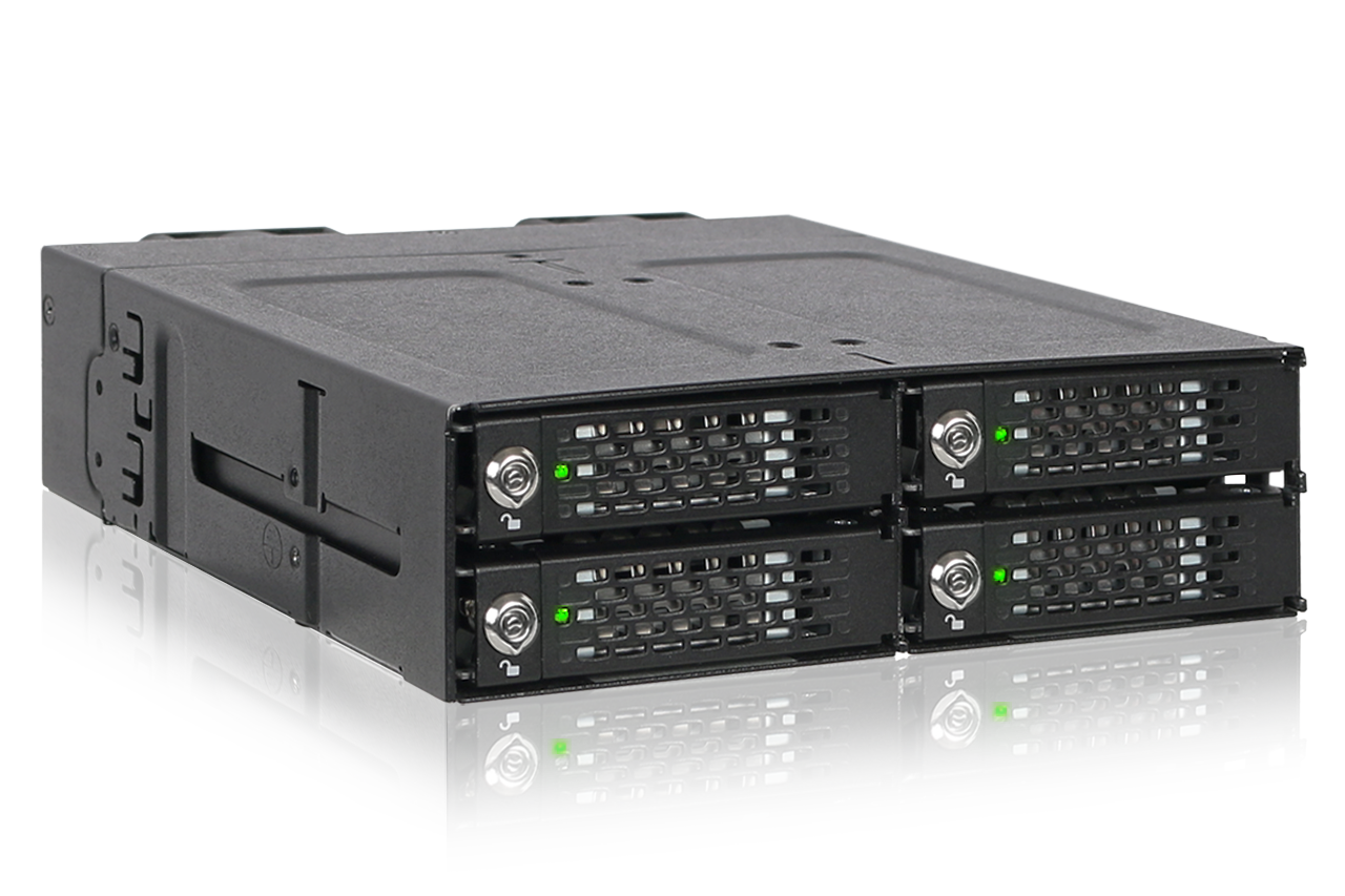 Icy Dock | MB720MK-B V3 ToughArmor 4 x M.2 NVMe SSD установка для обод - Bubble акустическая систем PCIe 4.0 соответствует 5.25 дюймовый Bay размер 