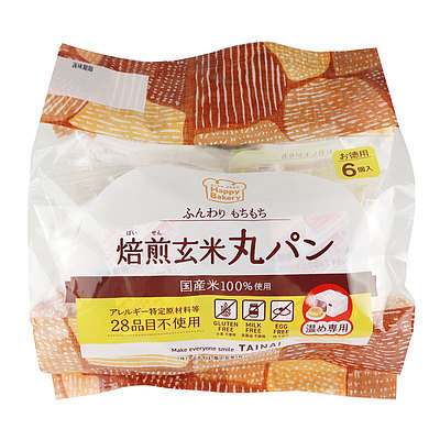 TAINAI タイナイ 焙煎玄米丸パン（6個入）×6袋 パンの商品画像