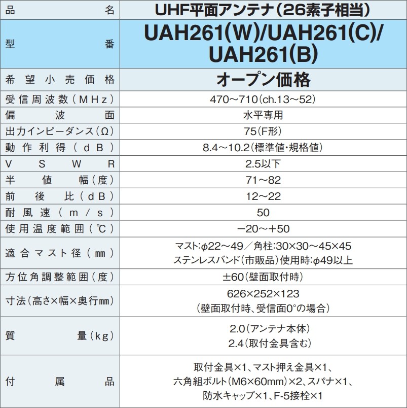  цифровое радиовещание UHF flat поверхность антенна 26 элемент соответствует DX антенна UAH261(W)(C)(B) ( старый UAH900)