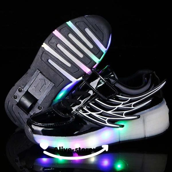  roller shoes roller skate Kids adult two wheel type roller shoes 2way roller sneakers quiet sound shines wheel Junior for children lady's 