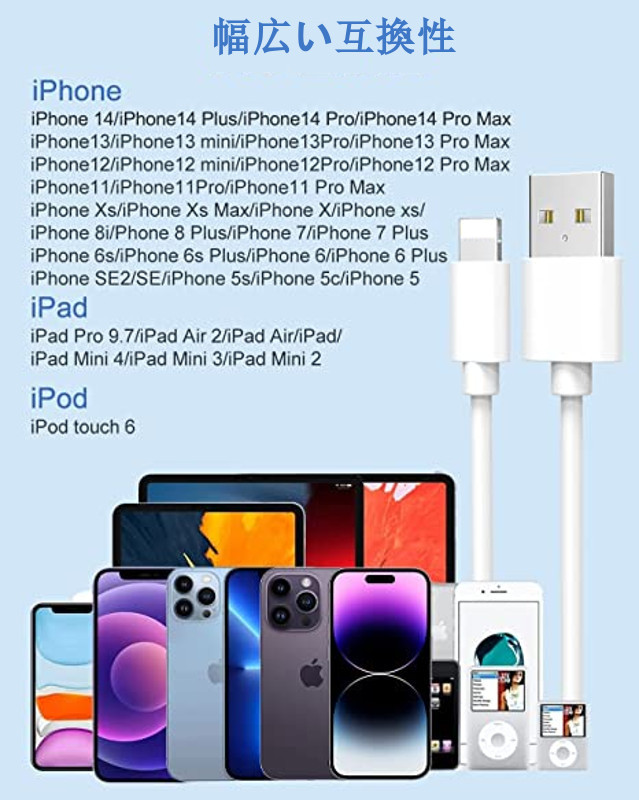 iphone charge cable AC adaptor lightning cable USB charger 2m genuine products quality disconnection prevention USB charger profit set 