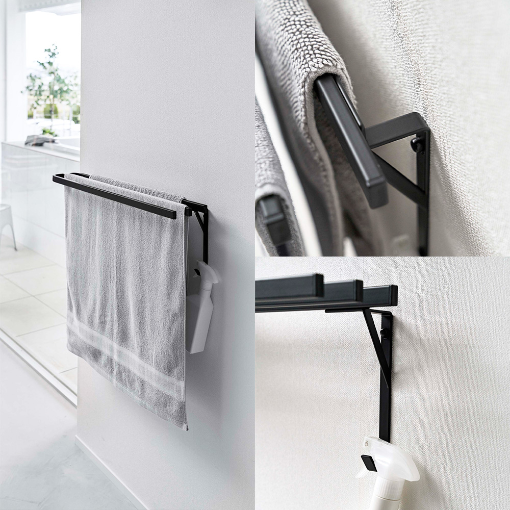  Yamazaki real industry tower wall bath towel hanger tower bath towel hanger bath towel .. wall width from towel .. towel ornament towel bar large size 