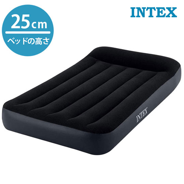 INTEX Inte ks air bed single electric pillow rest Classic 64145JB gray bedding mattress camp interior outdoor 