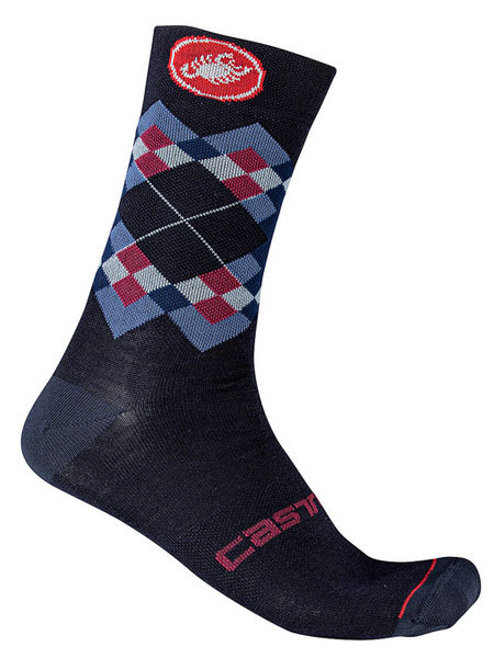 CASTELLI rental teli21554 ROMBO 18 SOCK( cycle носки ):414 SAVILE BLUE/INDIGO/DUSK BLUE