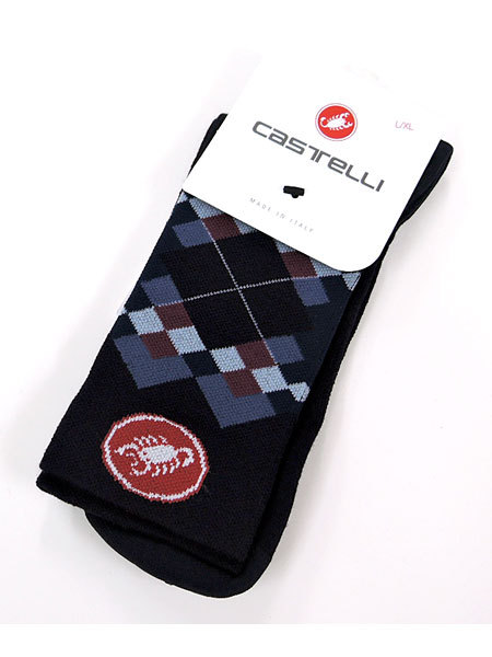 CASTELLI rental teli21554 ROMBO 18 SOCK( cycle носки ):414 SAVILE BLUE/INDIGO/DUSK BLUE