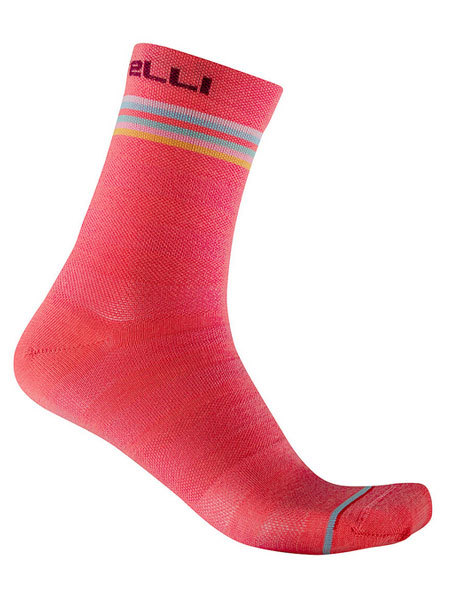 CASTELLI rental teli21557 GO W 15 SOCK( женский cycle носки ):288 BRILLIANT PINK/BORDEAUX-LIGHT