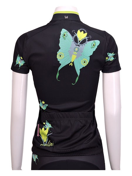 Nalini PROna Lee Nipro 022824-4000 BUTTERFLY TI( женский короткий рукав джерси ): черный 