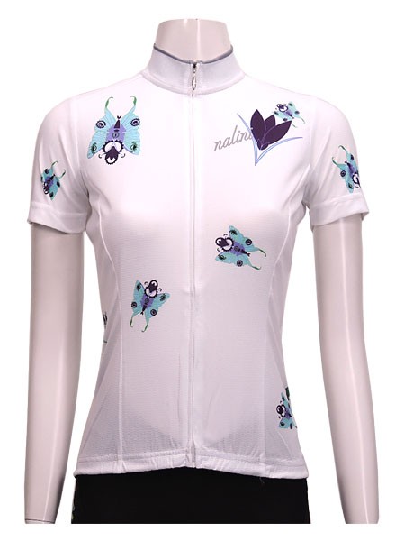 Nalini PROna Lee Nipro 022824-4020 BUTTERFLY TI( женский короткий рукав джерси ): белый 