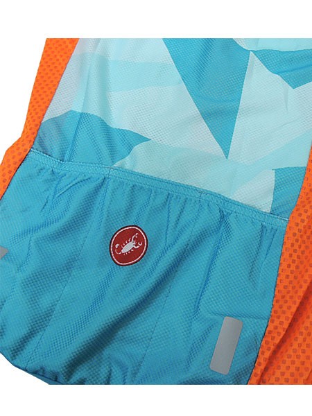 CASTELLI rental teli18037 CLIMBER'S W JERSEY( женский велосипедное джерси ):086 Sky Blue/Orange Fluo