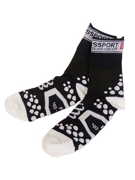 COMPRESSPORT Racing Socks V2 Bike( велоспорт носки ):Black White Dot