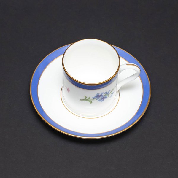  Tiffany floral small cup & saucer ( pair )