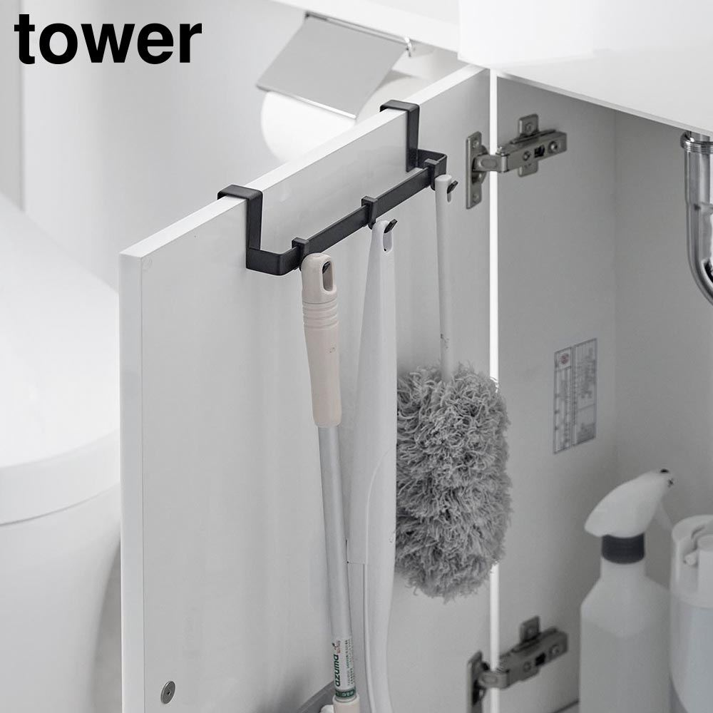  туалет шкаф дверь вешалка tower Yamazaki реальный индустрия tower белый черный 3750 3751 крюк вешалка место хранения крюк место хранения вешалка tower серии yamazaki[MM1]