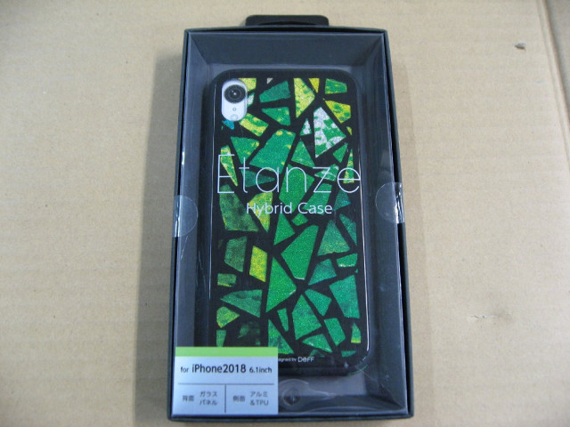 Hybrid Case Etanze for iPhone XR ステンドグラス グリーン BKS-IP18MTGGASGN