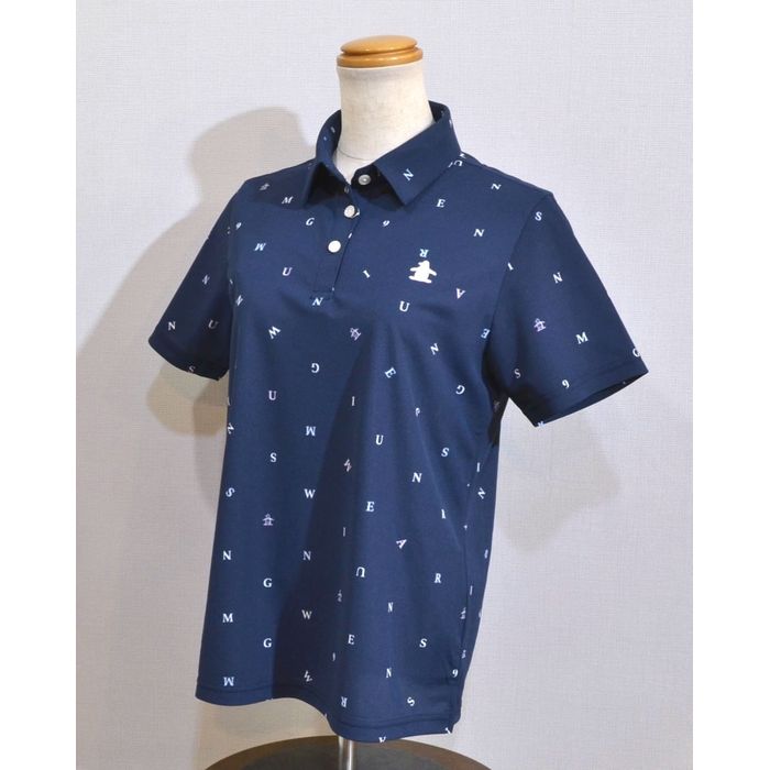  Munsingwear одежда женский весна лето новый продукт рубашка-поло с коротким рукавом . пот скорость . прохладный материалы стрейч бесплатная доставка 3L размер иметь MG5SHS82L бренд 