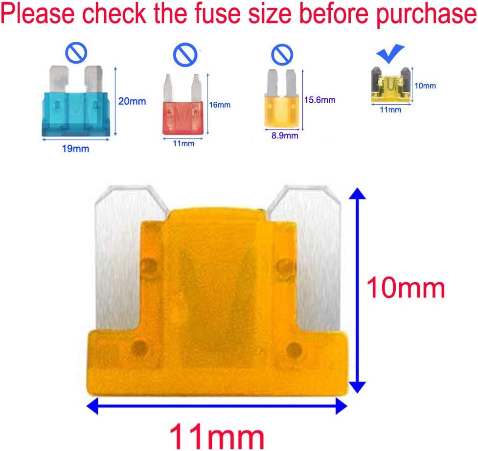  fuse low .100 piece 2A 3A 5A 7.5A 10A 15A 20A 25A 30A 35A each 12 piece case attaching automobile bike car 