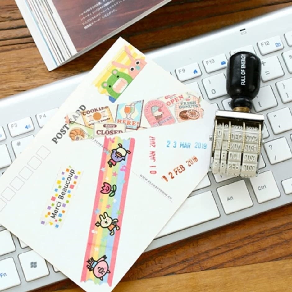 日付印 スタンプ アンティーク 雑貨 トラベラーズノート 手帳 ゴム印 スタンプ台 かわいい 時計スタンプ 付き ブラック 完売