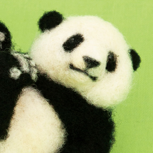  wool felt . work ... .. Panda handmade kit soft toy mascot wellcome doll hand made ... hour 