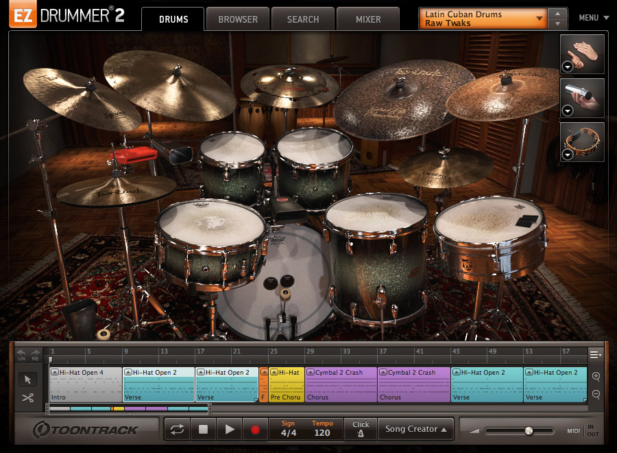 TOONTRACK toe n truck EZX - LATIN CUBAN DRUMS [ mail delivery of goods cash on delivery un- possible ]