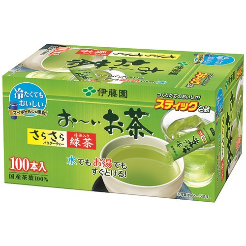 伊藤園 お～いお茶 さらさら抹茶入り緑茶 スティック 100本入 × 10個の商品画像