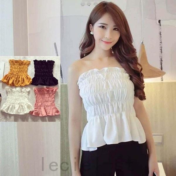  bare top tube top lady's off shoulder rubber specification inner bustier ()