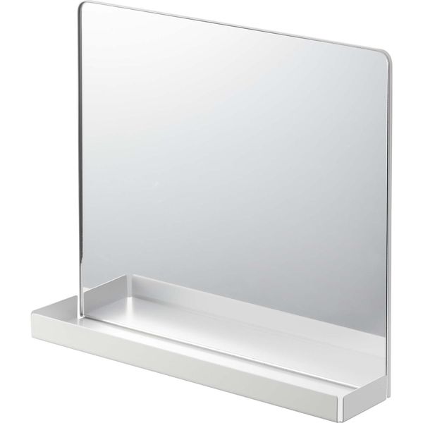 山崎実業 マグネットミラー＆収納ラック タワー（ホワイト）の商品画像