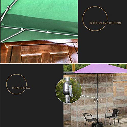  garden parasol outdoors. rectangle. half minute, folding type. putty .o garden parasol 250&times; 130 cm garden / balcony / Canopy tent for crank attaching 