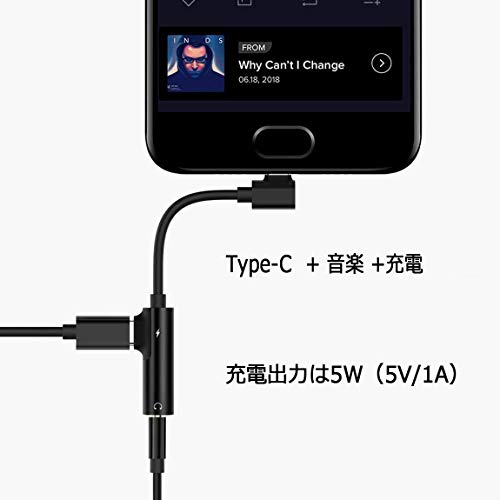 Type C to 3.5mm earphone conversion cable type C 2in1 Jack conversion adapter charge / sound telephone call / volume adjustment / music Type C earphone 