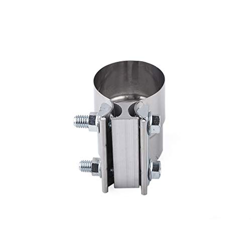 MUGE exhaust tube clamp made of stainless steel muffler clamp exhaust connection pipe length 75mm muffler joint clamp exhaust sleeve clamp all-purpose 