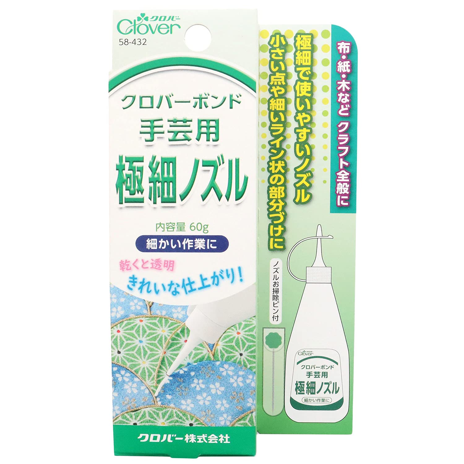 k осел -(Clover) скрепление рукоделие для первоклассный форсунка 60g CL58-432 прозрачный 