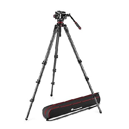 Manfrotto 504X fluid video head 536 single leg carbon tripod tripod video head kit premium carbon fibre made digital single‐lens reflex camera video g