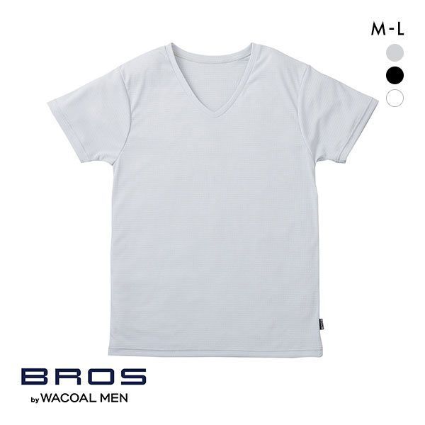  Bros bai Wacoal men BROS by WACOAL MENmre c открытие V шея короткий рукав 3 минут рукав рубашка .. есть трудно .... внутренний ML День отца 