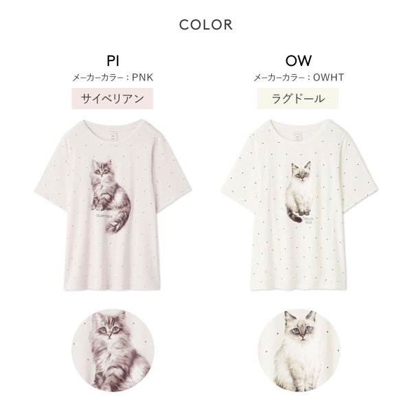  Gelato Pique gelato pique женский CAT точка рисунок one отметка футболка jelapike пижама салон одежда 