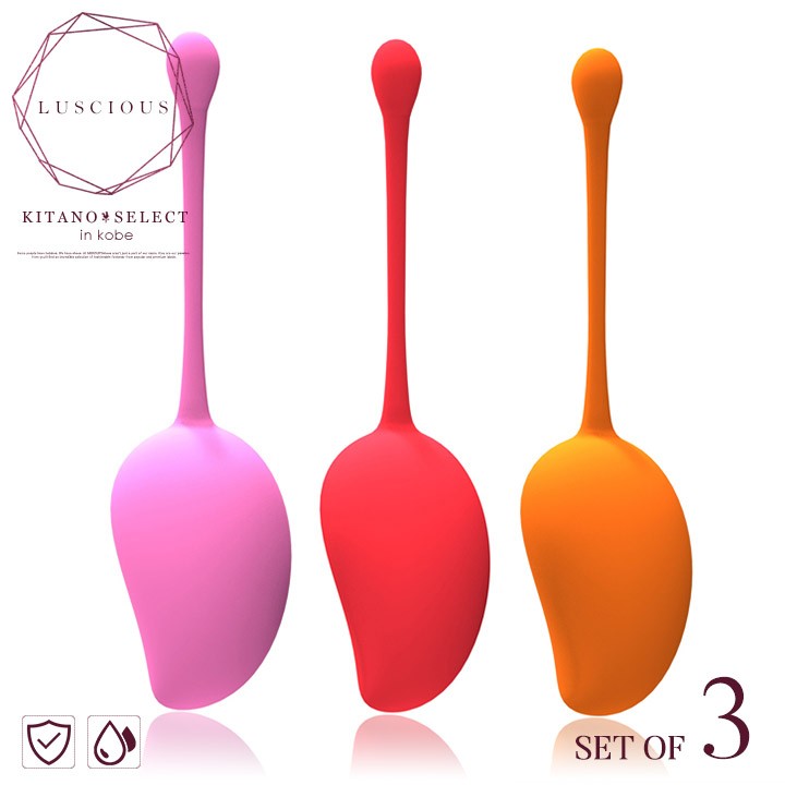 LUSCIOUS LS02 apricot ke- gel ball 3 kind set .tore beginner for telike-to care training inner muscle incontinence measures incontinence prevention 