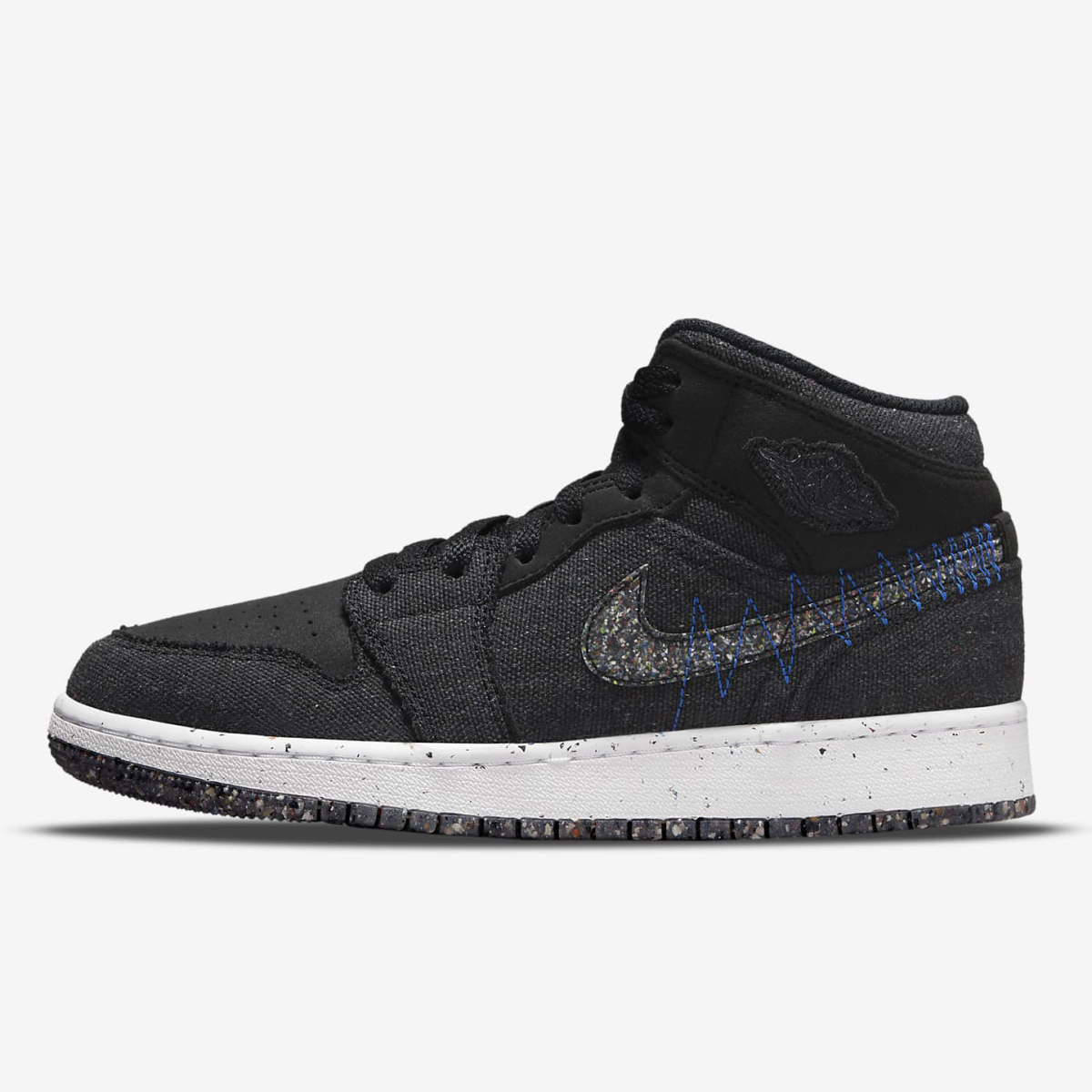 AIR JORDAN 1 MID SE GS "CRATER" DM4334-001 （ブラック/レーサーブルー/ホワイト/マルチカラー）