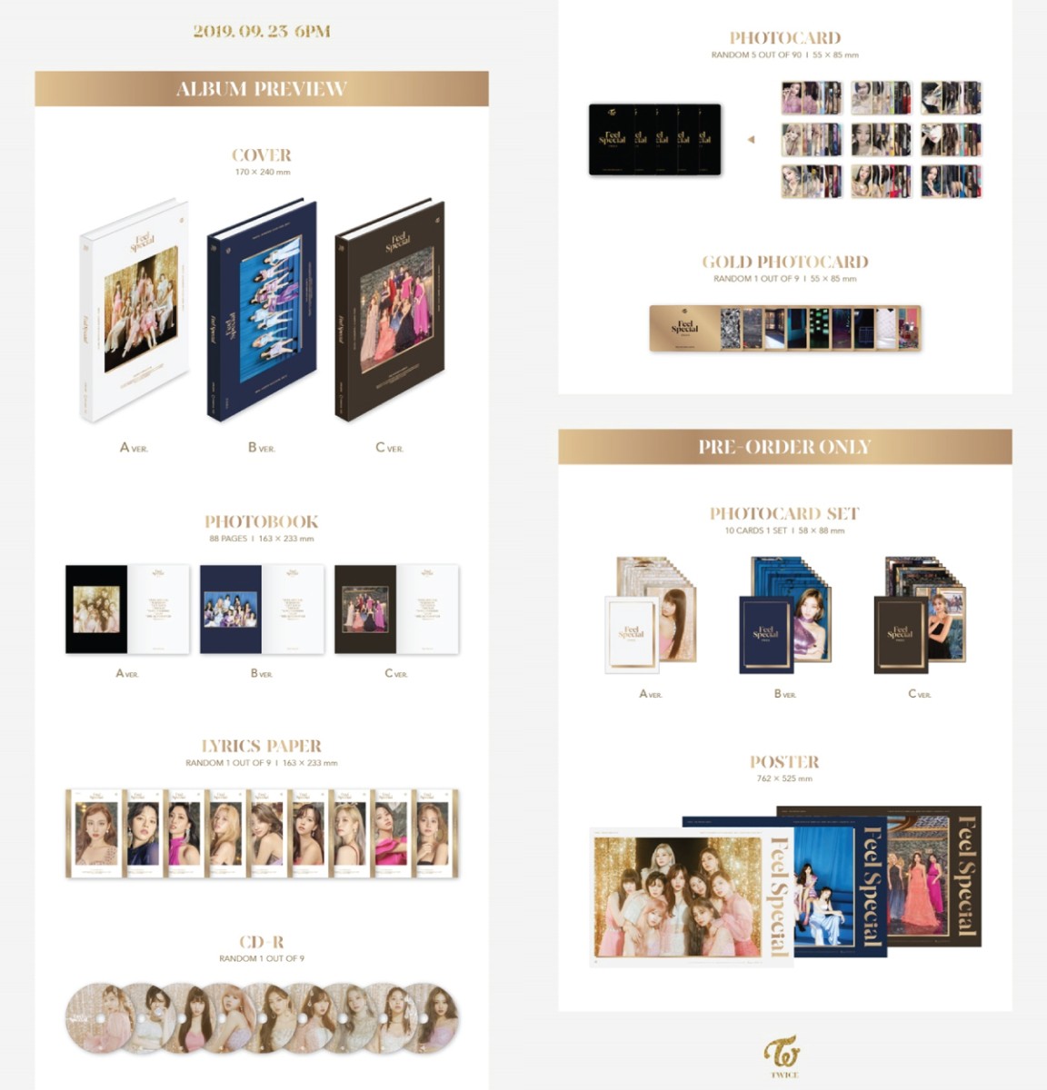  pre order privilege [VER selection |CD| all bending peace translation ]TWICE 8th Mini Feel Specialtuwa chair 8 compilation Mini [ first arrival poster | Revue . life photograph 5 sheets | free shipping ]