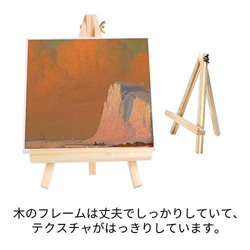 RICISUNG easel stand wooden 2 piece set desk easel Mini tripod easel multifunction photograph exhibition picture ornament . picture natural kindergarten large + small 