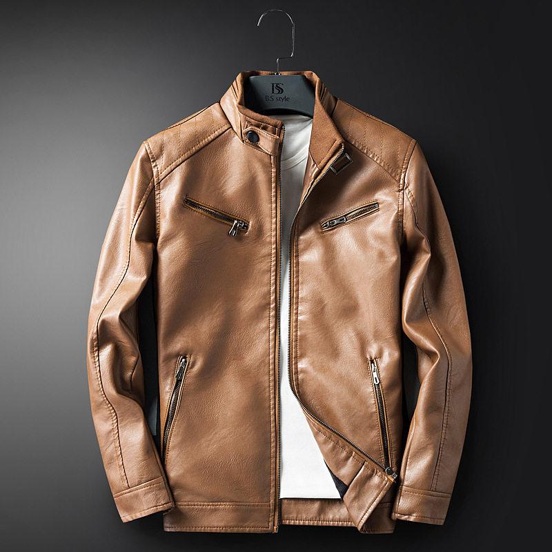  rider's jacket leather jacket bike jacket jacket men's multi pocket . manner cold . measures large size .. collar Oniikei style stylish 