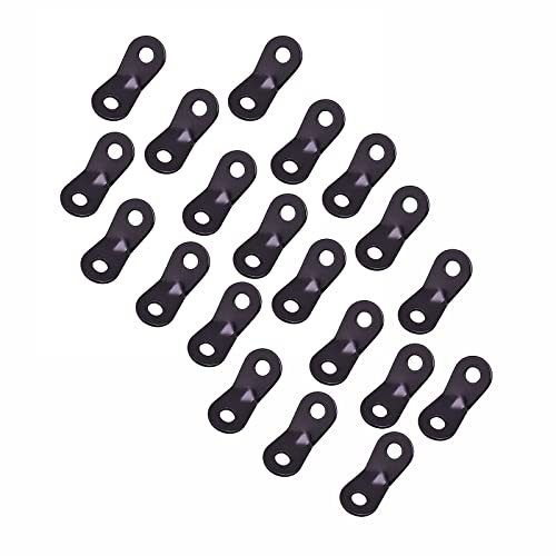 20 piece insertion aluminium free metal fittings aluminium free code Sly rope tensioner tent tarp rope trim for rope diameter φ3.0-5.5mm till correspondence ( black )