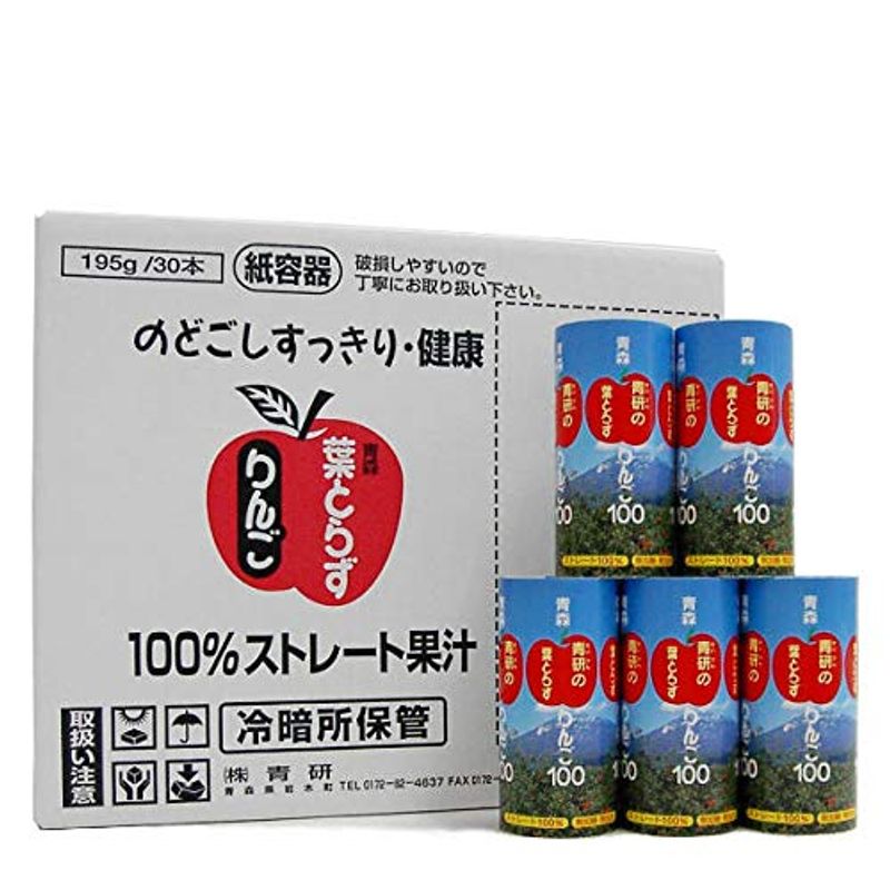 青研 青研 葉とらずりんご100 カートカン 195ml×120 フルーツジュースの商品画像