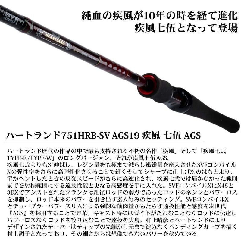  Daiwa (DAIWA) bass rod Heart Land 7102L+FS-SV AGS18 fishing rod 