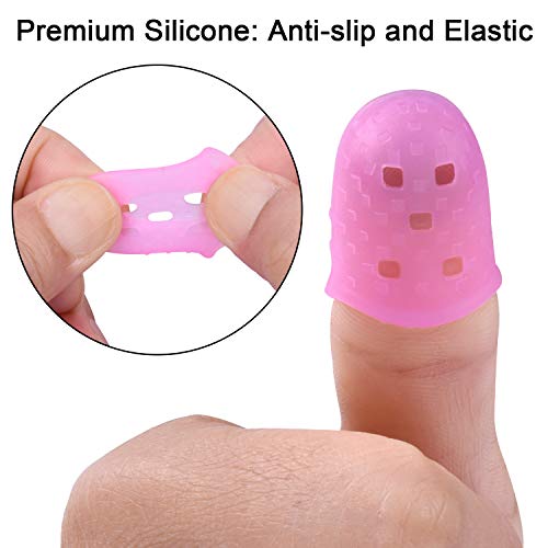 Wisdompro бумага ... палец sak офисная работа для палец . защита sak силикон резина бумага gripper предотвращение скольжения S/M/L/XL размер 16 штук входит розовый + половина прозрачный 