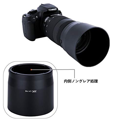 JJC possible reverse type lens hood Canon RF 100-400mm F5.6-8 IS USM &amp; Canon EF 70-300mm F4-5.6 IS II USM lens for ET-74B interchangeable 