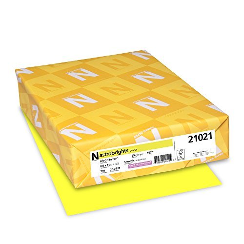8.5 x 11 inch 65Lb Cover 100 Sheets Lemon Yellow Cardstock 