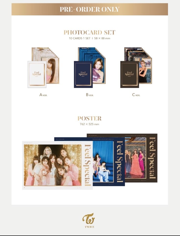 3 kind set the first times limitation poster + pre order privilege end TWICE Mini 8 compilation [Feel Special] Korea music chart ..1 next reservation free shipping 